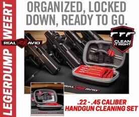 Real Avid Gun Boss Handgun .22- .45 kaliber reiniging set
