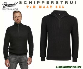 Schipperstrui - Zwart / Grote maten 