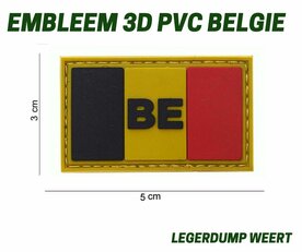 Embleem 3D PVC Belgie