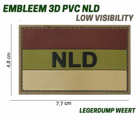 Embleem 3D PVC NLD Low Visibility 
