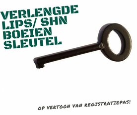 Verlengde Lips / SHN sleutel , zwart