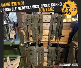 MILITAIRE  / LEGER KOPPEL > PICK UP DEAL!!!