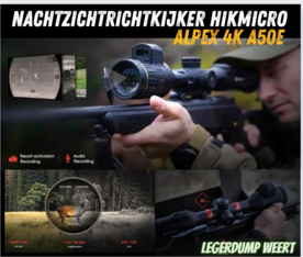 Alpex 4K A50E Nachtzichtrichtkijker HikMicro 