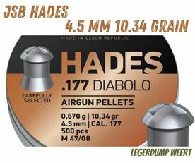 Luchtdrukkogeltjes JSB Hades 4.5 mm 10.34 grain