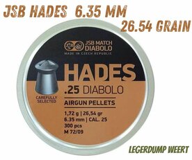 Luchtdrukkogeltjes JSB Hades 6.35 mm 26.54 grain