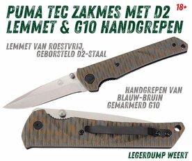 Puma Tec Zakmes met D2 Lemmet & G10 handgrepen