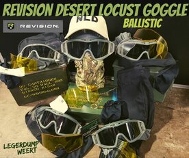 Revision Desert Locust Goggle – Ballistische bescherming met 3 Verwisselbare Lenzen