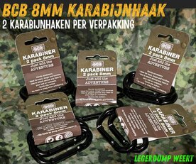 BCB 8mm karabijnhaak (2 stuks)