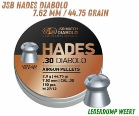 JSB Hades .30/ 7.62 mm -  44.75 grain