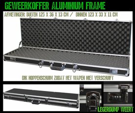 Aluminium Geweerkoffer Alu / Zwart
