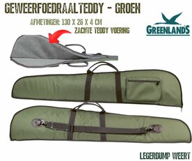 Geweerfoedraal groen teddy