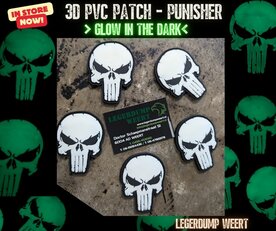 Punisher skull glow in the dark Patch
