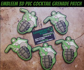 3D PVC Patch Cocktail grenade