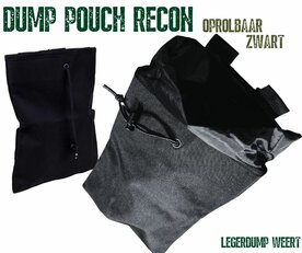 Dump pouch, oprolbaar zwart