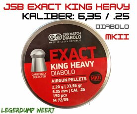JSB Diabolo Exact King Heavy MKII 6,35mm. 25