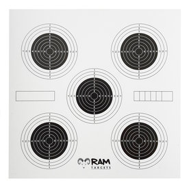 Schietkaarten voor schietkastje 14x14cm met 5 rozen