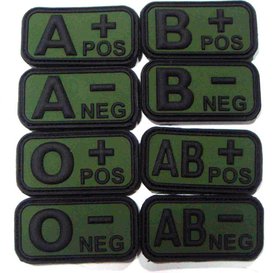 Bloedgroep patch AB+ POS 