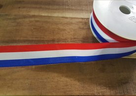 Nederlands lint op rol 2,5 cm breed