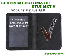 LEDEREN LEGITIMATIE-ETUI MET V BEVEILIGING